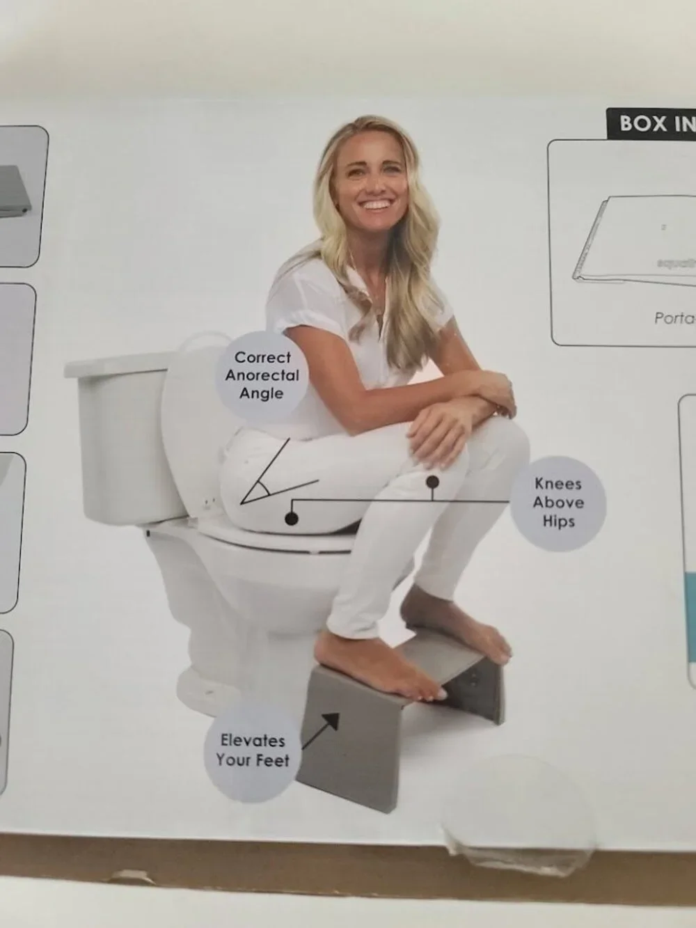 Squatty Potty Porta Squatty Foldable Toilet Stool Portable Office Travel NEW
